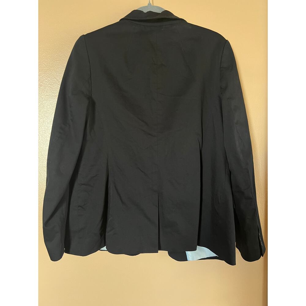 Talbots Black Blazer Size 16 Cotton Tencel Blend | Lined Two Button Classic - Picture 4 of 5
